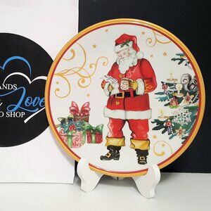 NEW Williams Sonoma Twas the Night Before Christmas Melamine Santa Claus Plate
